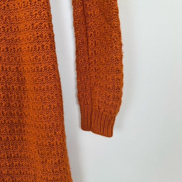 Pamela Love Fringe Burnt Orange Rust Long Sleeves Sweater Dress S 🪷 - Picture 9 of 13